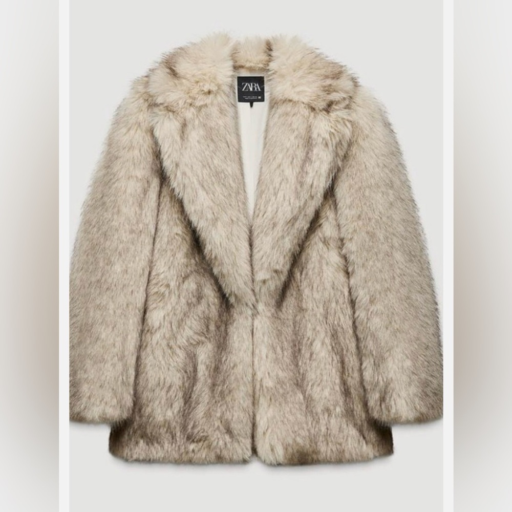 ZARA FAUX FUR COAT